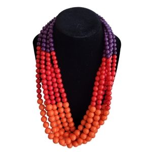 Tri-colored Beaded Necklace
